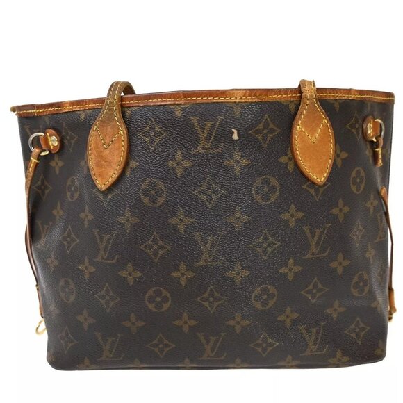 LOUIS VUITTON Neverfull PM Shoulder Bag Monogram Leather Brown - Picture 3 of 16